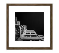 Artery8 Warby ShellHaus Berlin Germany Architecture Photo 8X8 Inch Square Wooden Framed Wall Art Print Picture with Mount in Brown Artery8 Brown