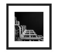 Artery8 Warby ShellHaus Berlin Germany Architecture Photo 8X8 Inch Square Wooden Framed Wall Art Print Picture with Mount in Black Artery8 Black