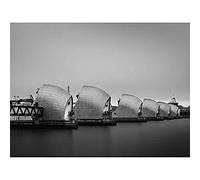 Artery8 Warby Thames Barrier River View Photo Art Print Canvas Premium Wall Decor Poster Mural