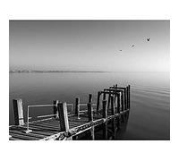 Artery8 Warby Wooden Jetty End Southend on Sea Pier Photo Art Print Canvas Premium Wall Decor Poster Mural