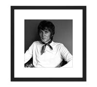 Artery8 Warren Portrait Singer Billy Fury Photo 8X8 Inch Square Wooden Framed Wall Art Print Picture with Mount in Black Artery8 Black