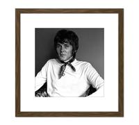 Artery8 Warren Portrait Singer Billy Fury Photo 8X8 Inch Square Wooden Framed Wall Art Print Picture with Mount in Brown Artery8 Brown