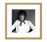 Artery8 Warren Portrait Singer Billy Fury Photo 8X8 Inch Square Wooden Framed Wall Art Print Picture with Mount in Light Oak Artery8 Light Oak