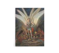 Artery8 Wasastjerna Archangel Michael Defeating the Dragon Canvas Art Print | Size: W18" x H24" Artery8 Multicolor W18" x H24"
