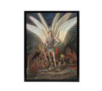 Artery8 Wasastjerna Archangel Michael Defeating the Dragon Framed Canvas Art | Size: W24" x H32" Artery8 Multicolor W24" x H32"