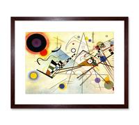 Artery8 Wassili Kandinsky Composition 8 VIII 1923 Bright Colourful Geometric Abstract Art Artwork Framed Wall Art Print 12X16 Inch in Brown Artery8 Brown