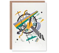Artery8 Wassily Kandinsky Art Card Small Worlds IV Abstract Painting in White Artery8 White