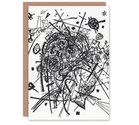 Artery8 Wassily Kandinsky Art Card Small Worlds VIII Abstract Painting in White Artery8 White