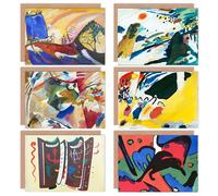 Artery8 Wassily Kandinsky Blue Rider Concert Impression Abstract Fine Art Greeting Card Pack of 6 Artery8 Multicolor