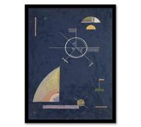 Artery8 Wassily Kandinsky Framed Wall Art Print Dull Gray Abstract Painting in Grey | Size: A4 Artery8 Grey A4