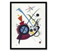 Artery8 Wassily Kandinsky Framed Wall Art Print Violet Abstract Painting - A3 Size