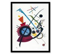 Artery8 Wassily Kandinsky Framed Wall Art Print Violet Abstract Painting - A4 Size