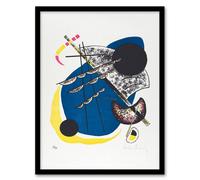 Artery8 Wassily Kandinsky Framed Wall Art Small Worlds II Abstract Painting in White | Size: A4 Artery8 White A4