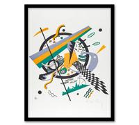 Artery8 Wassily Kandinsky Framed Wall Art Small Worlds IV Abstract Painting in White | Size: A4 Artery8 White A4