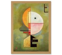 Wassily Kandinsky Upward Old Master Abstract Painting Artwork Framed Wall Art Print A4 Artery8 Light Oak One Size