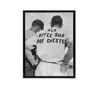 Artery8 Watching Baseball game Dorothea Lange Framed Canvas Wall Art Print | Size: W24" x H32" Artery8 Multicolor W24" x H32"