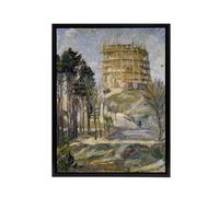 Artery8 Water Tower in Hermsdorf Landscape Beckmann Black Framed Canvas Art | Size: W18" x H24" Artery8 Multicolor W18" x H24"