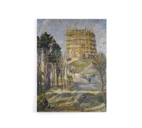 Artery8 Water Tower in Hermsdorf Landscape Beckmann Canvas Wall Art | Size: W18" x H24" Artery8 Multicolor W18" x H24"
