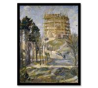 Artery8 Water Tower in Hermsdorf Landscape Beckmann Framed Wall Art Print | Size: A3 Artery8 Multicolor A3