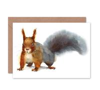 Artery8 Watercolour Cute Squirrel Art Blank Just to Say Card Artery8 Multicolor