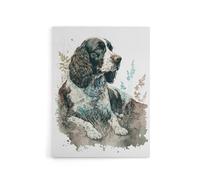Artery8 Watercolour English Springer Spaniel Dog Canvas Wall Art Print | Size: W18" x H24" Artery8 Multicolor W18" x H24"
