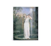 Artery8 Waterhouse Undine Ondine Water Nymph Canvas Wall Art Print 12X16: Romantic Pre-Raphaelite painting print, ethereal decor for bedrooms or serene spaces
