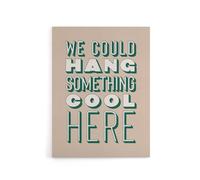 Artery8 We Could Hang Something Cool Here Beige Funny Canvas Wall Art Print | Size: W18" x H24" Artery8 Beige W18" x H24"