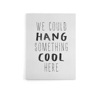 Artery8 We Could Hang Something Cool Here Funny Simple Canvas Wall Art Print in White | Size: W24" x H32" Artery8 White W24" x H32"