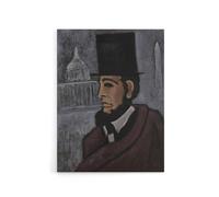 Artery8 Weary of the Truth Abraham Lincoln Hartley Canvas Wall Art in Grey | Size: W18" x H24" Artery8 Grey W18" x H24"