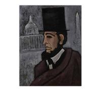 Artery8 Weary of the Truth Abraham Lincoln Hartley Wall Art Poster Print in Grey | Size: W12" x H16" Artery8 Grey W12" x H16"