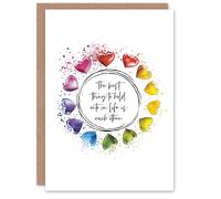 Artery8 Wedding Card Marriage Poem Best Thing Hepburn Quote Rainbow Artery8 Multicolor