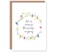 Artery8 Wedding Card Marriage Poem Love Keeping Promise J Green Stars Floral Artery8 Multicolor