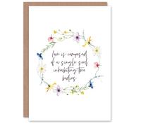 Artery8 Wedding Card Marriage Poem Single Soul Two Bodies Aristotle Floral Artery8 Multicolor