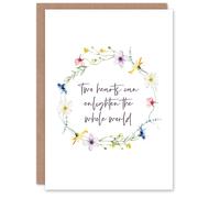 Artery8 Wedding Card Marriage Poem Two Hearts K Aumann Quote Floral Artery8 Multicolor