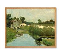 Artery8 Weissenbruch Summer Day River Countryside Painting Art Print Framed Poster Wall Decor 12x16 inch