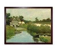 Artery8 Weissenbruch Summer Day River Countryside Painting Art Print Framed Poster Wall Decor 12x16 inch