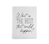 Artery8 What Is The Best That Could Happen Modern Simple Canvas Wall Art Print in White | Size: W18" x H24" Artery8 White W18" x H24"