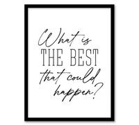 Artery8 What Is The Best That Could Happen Modern Simple Framed Wall Art Print 12X16"