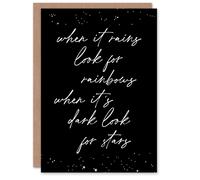 Artery8 When It's Dark Look For Stars Modern Motivational Card