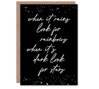 Artery8 When It's Dark Look For Stars Modern Motivational Personalised Card