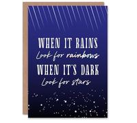 Artery8 When It's Dark Look For Stars Oscar Wilde Quote Personalised Card