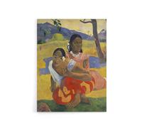 Artery8 When Will You Marry Tahiti Women Paul Gauguin Canvas Wall Art Print | Size: W12" x H16" Artery8 Multicolor W12" x H16"