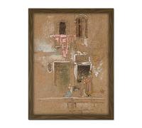 Artery8 Whistler Note In Pink And Brown Painting Artwork Framed Wall Art Print 18X24 Inch