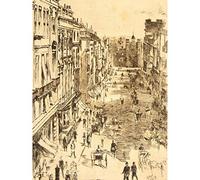 Artery8 Whistler Saint James's Street London June 1878 Etching Large Wall Art Poster Print Thick Paper 18X24 Inch
