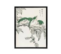 Artery8 White Eye & Osmanthus Japanese Framed Canvas Wall Art Print Kashu | Size: W18" x H24" Artery8 Multicolor W18" x H24"