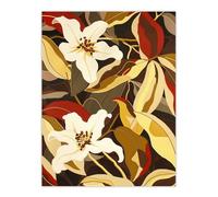 White Lily Flower Autumn Dream Floral Fever Wall Art Print Artery8 Yellow W18 inch x H24 inch