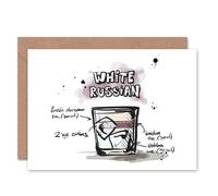 Artery8 White Russian Cocktail Drink Friendship Card Artery8 Multicolor