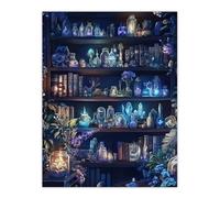 White Witch Cupboard Books Crystals Potions Wall Art Print Artery8 Multi W18 inch x H24 inch