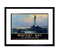 Artery8 Whitley Bay Tyne Wear England Lighthouse St Mary Framed Wall Art Print