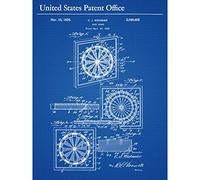 Artery8 Widmeier Dart Board 1936 Game Patent Plan Large Wall Art Poster Print Thick Paper 18X24 Inch